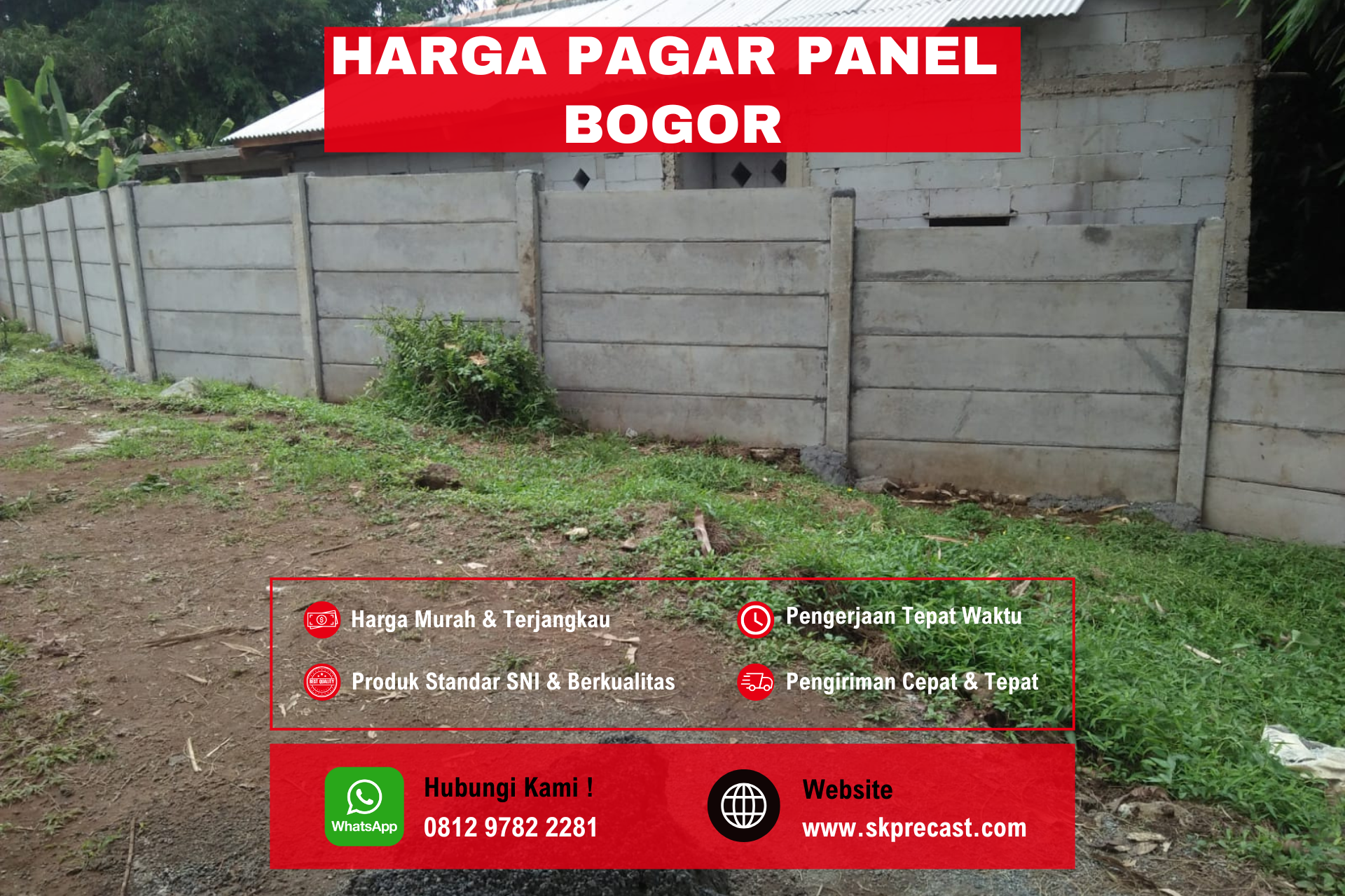 Pagar Panel Beton Bogor Murah 2025